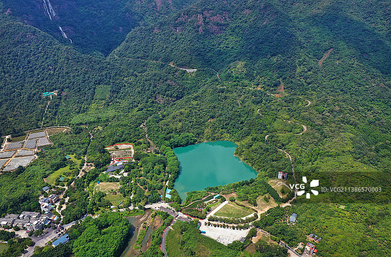 广东省广州市增城区派潭镇白水寨风景名胜景区航拍图片素材