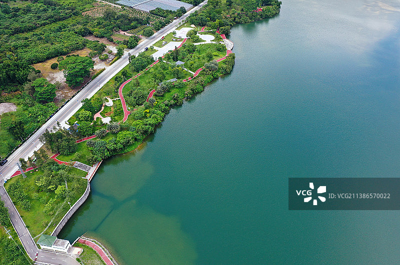 广东省广州市增城区派潭镇白水寨风景名胜景区航拍图片素材