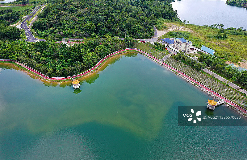 广东省广州市增城区派潭镇白水寨风景名胜景区航拍图片素材