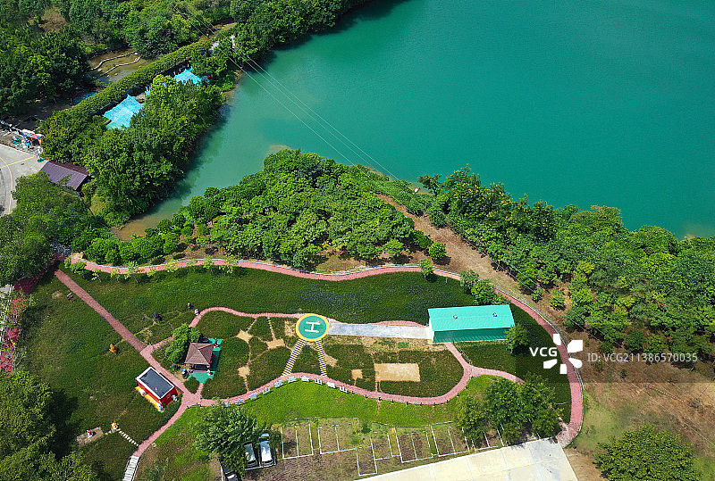 广东省广州市增城区派潭镇白水寨风景名胜景区航拍图片素材
