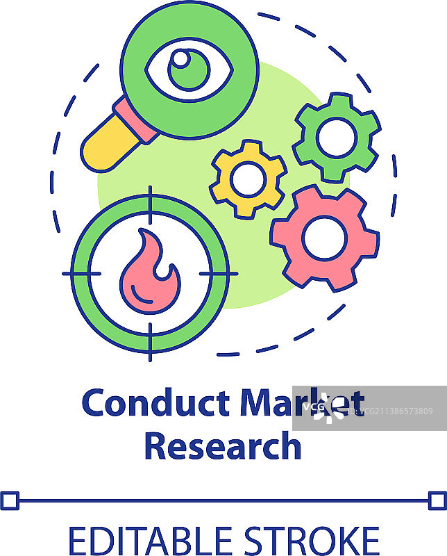 市场调研概念图标图片素材