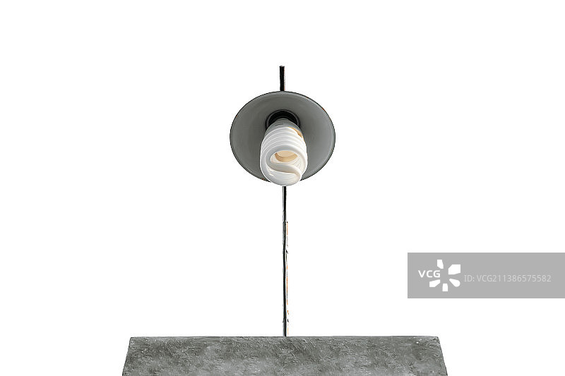 晴空下的灯柱仰视图片素材