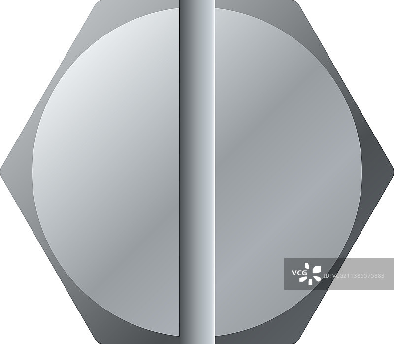 顶部带槽的六角银色金属螺栓图片素材