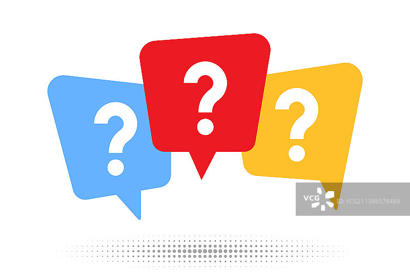 带问号的消息框图标图片素材