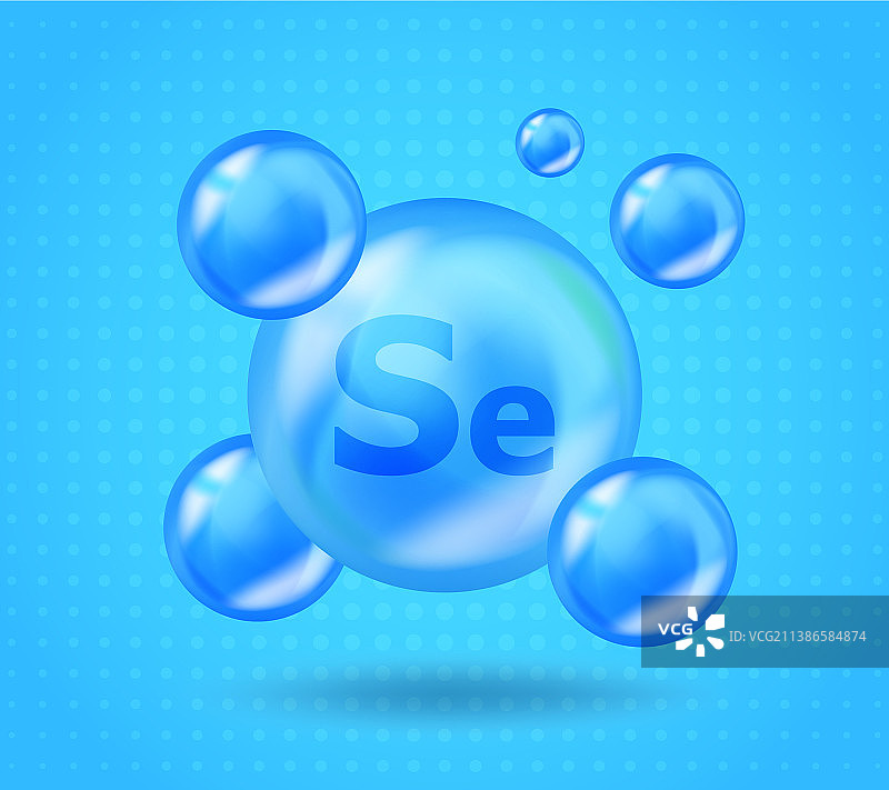 逼真矿物硒元素维生素设计图片素材