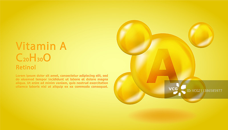 3D维生素分子A视黄醇设计图片素材