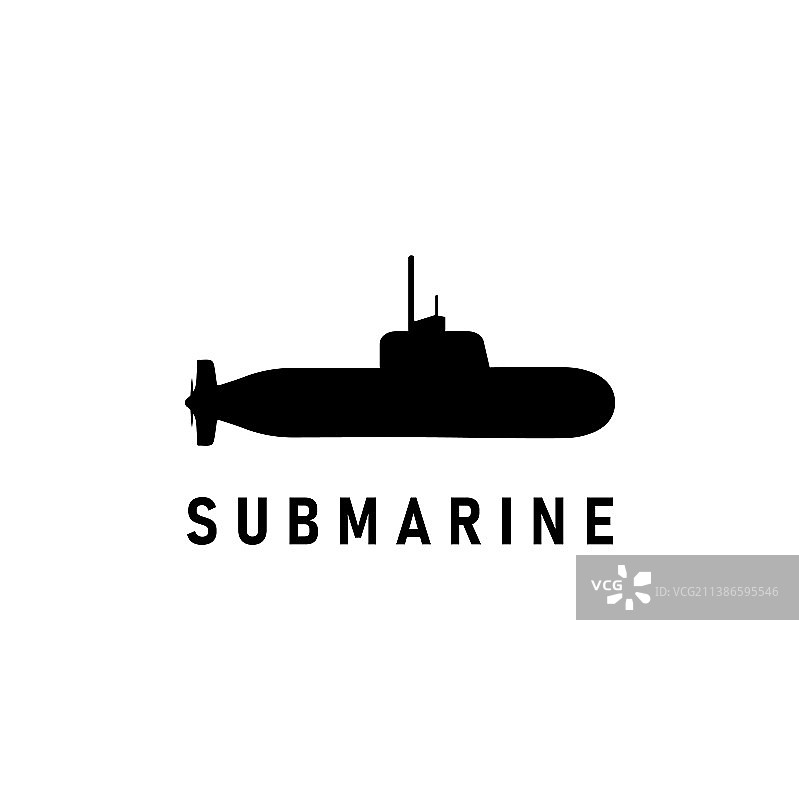 潜水艇剪影图标图片素材