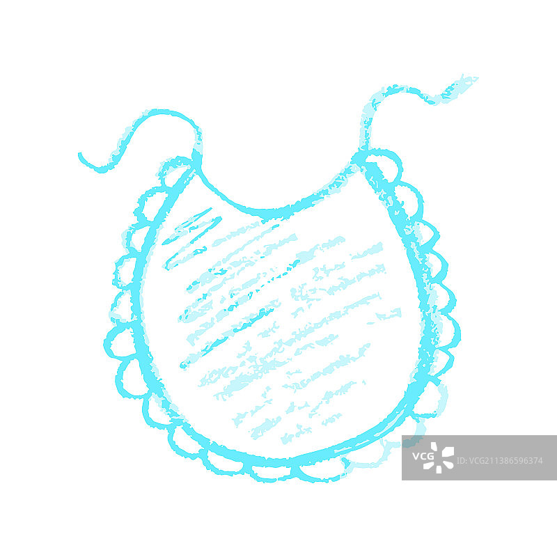 图标在手绘风格的蜡笔画图片素材