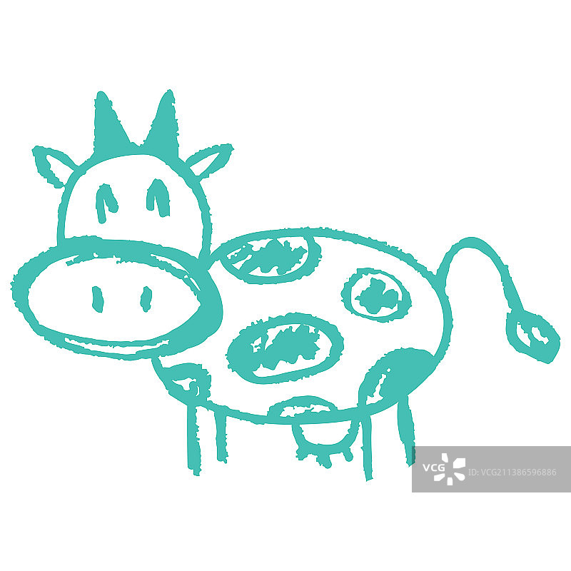 图标在手绘风格的蜡笔画图片素材