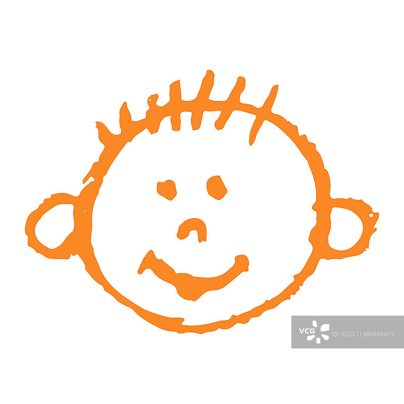 图标在手绘风格的蜡笔画图片素材