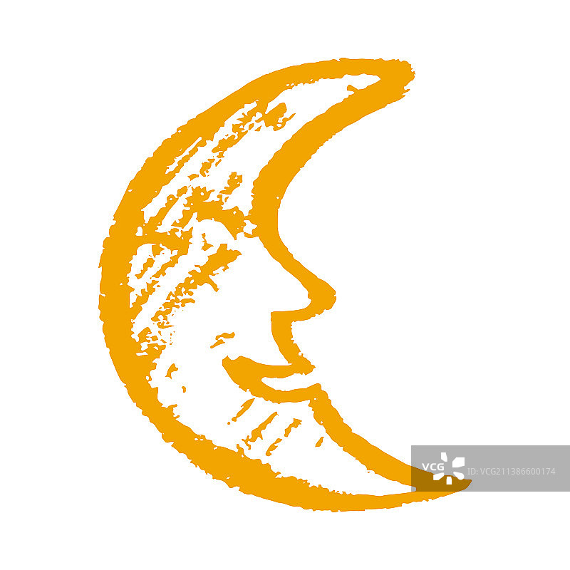 图标在手绘风格的蜡笔画图片素材