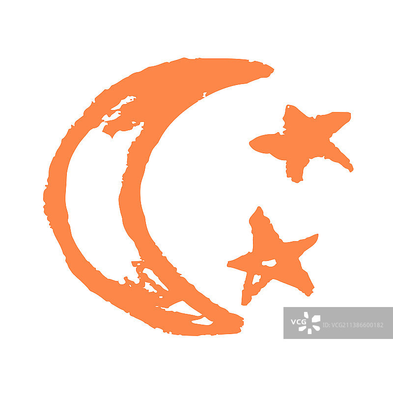 图标在手绘风格的蜡笔画图片素材