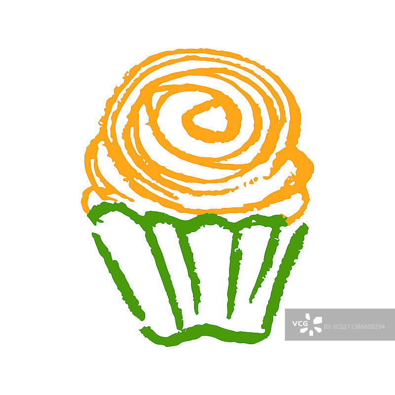 图标在手绘风格的蜡笔画图片素材