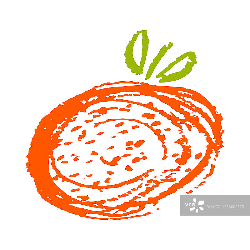 图标在手绘风格的蜡笔画图片素材