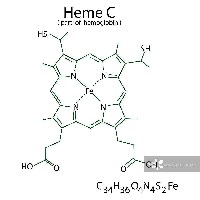 血红素C化学式有机化合物图片素材