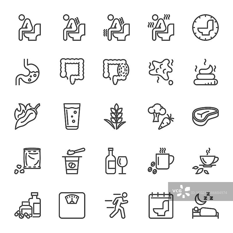 便秘的病因、影响和预防图片素材