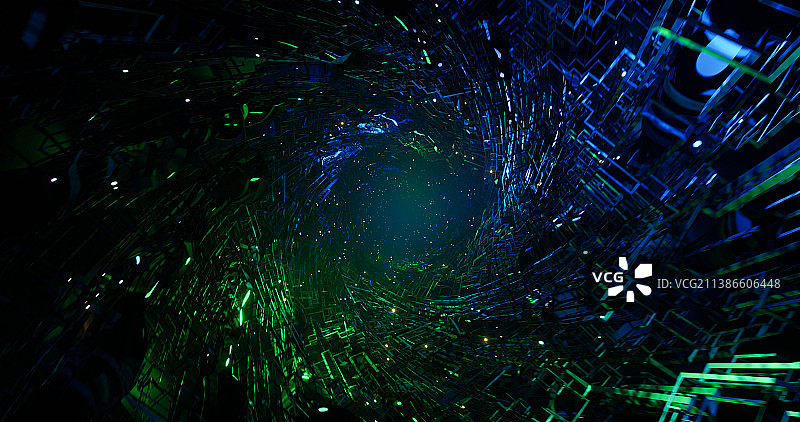 3D抽象几何结构金属质感壁纸图片素材