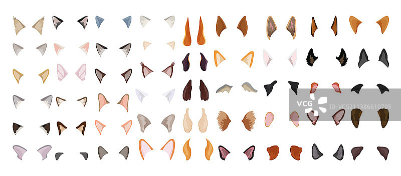 猫狗耳朵合集图片素材