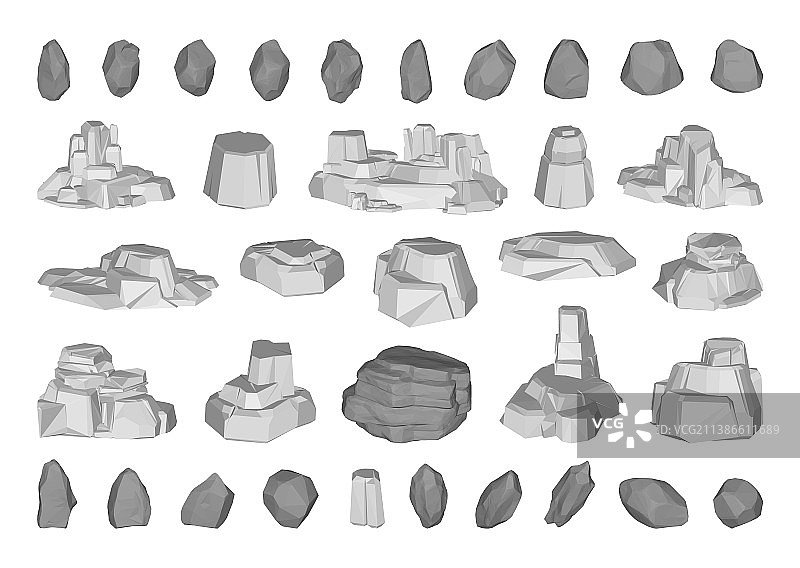3D石头套装图片素材