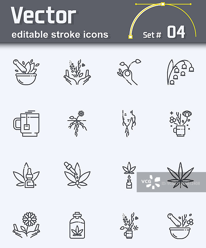 植物疗法和草药系列图片素材