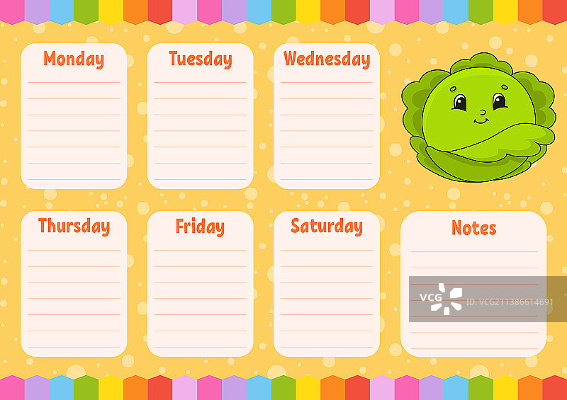 男学生的空白学校课程表图片素材