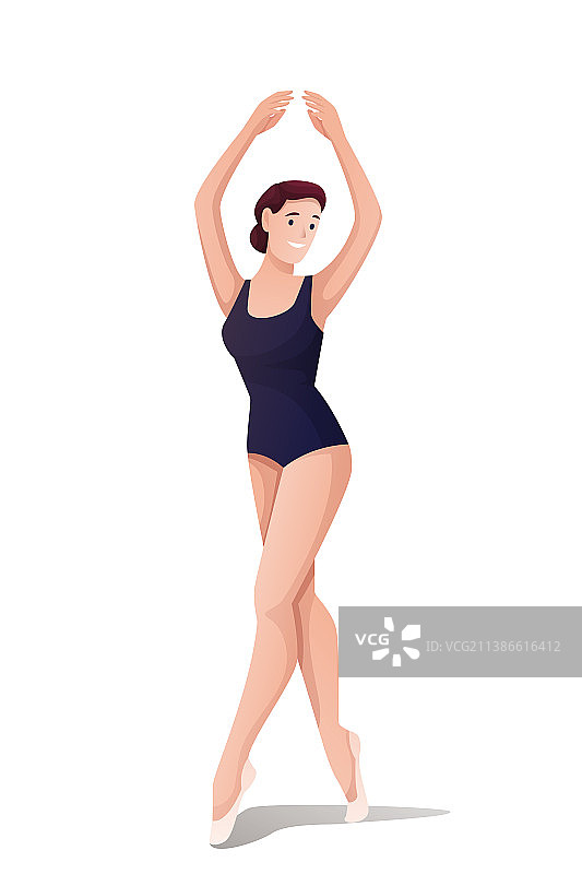 芭蕾舞姿势：年轻女性图片素材