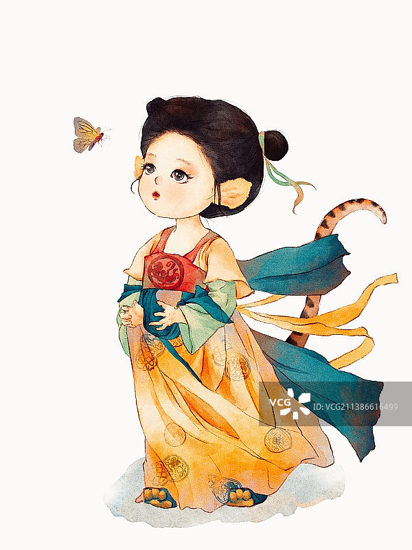 十二生肖-虎（无字）图片素材