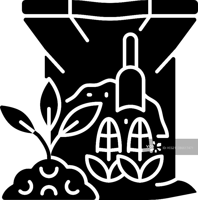 玉米蛋白粉黑色图标图片素材