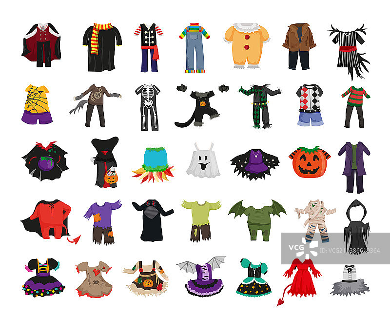 万圣节服装套装图片素材