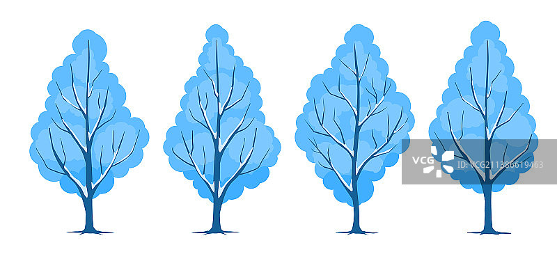 冬季树木合集图片素材