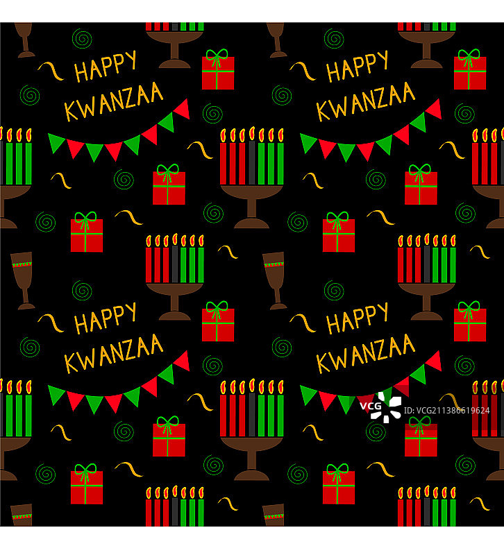 宽扎节快乐无缝图案包装纸图片素材