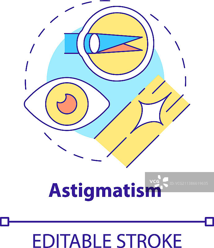 散光概念图标图片素材