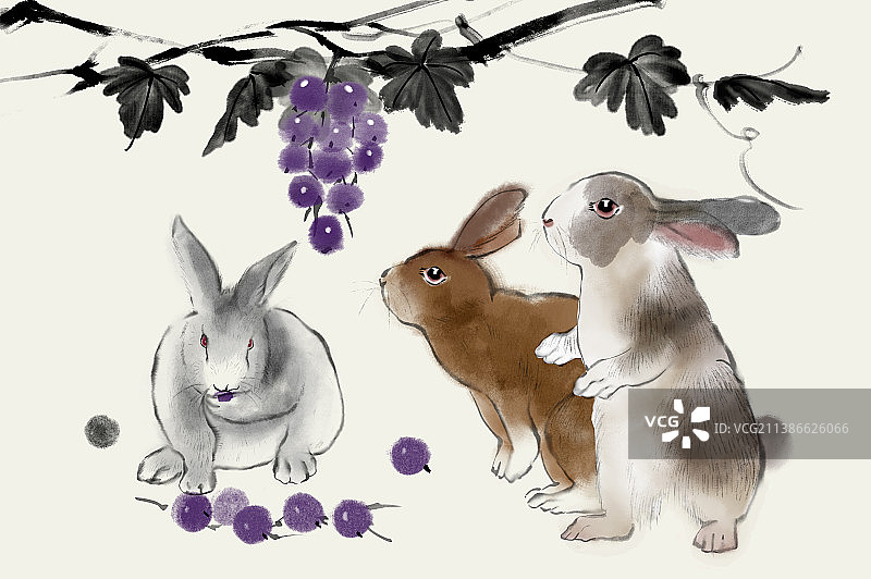 福兔迎祥图片素材