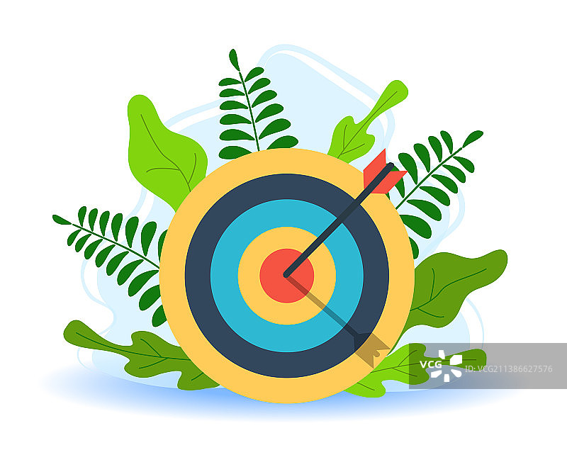 箭头击中目标的商务概念图片素材