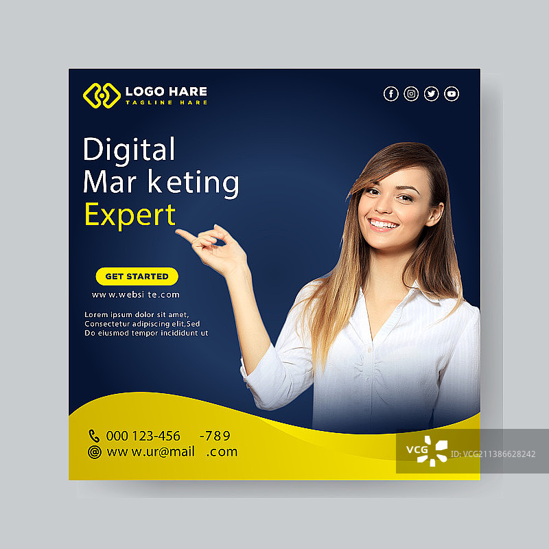 数字营销网页banner模板图片素材