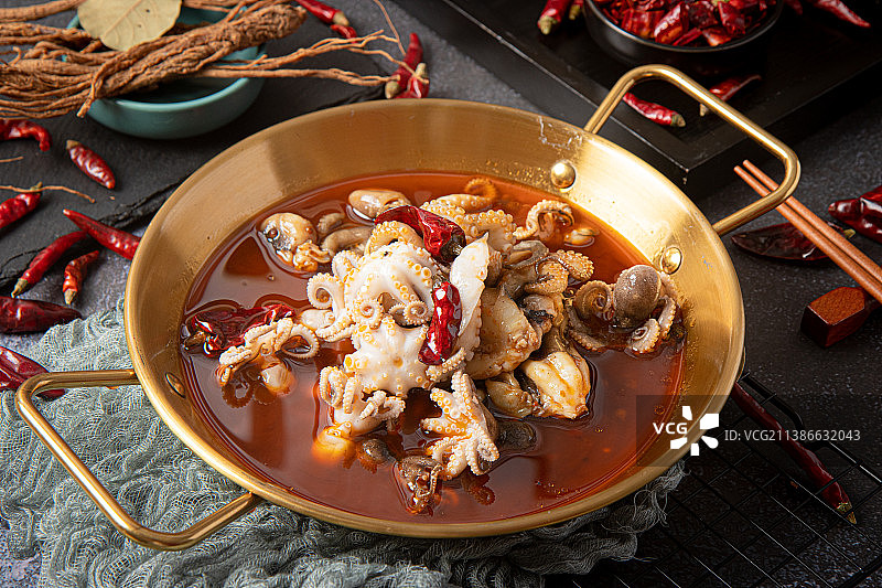 辣卤小章鱼图片素材