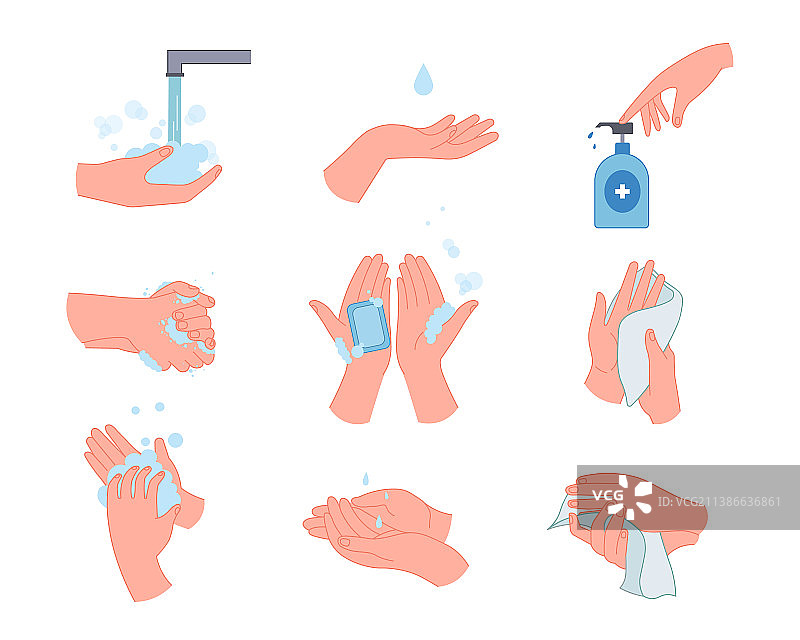 洗手医疗信息图图片素材