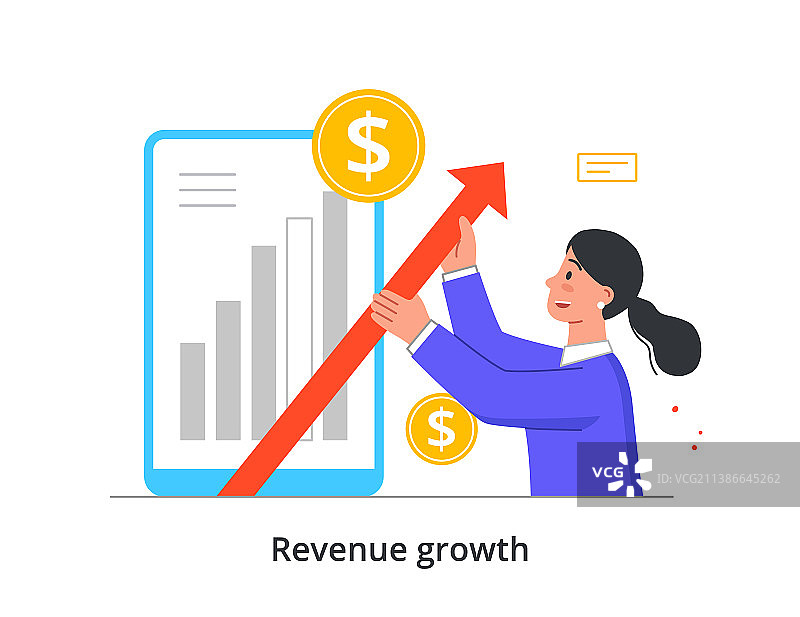 收入增长概念图片素材