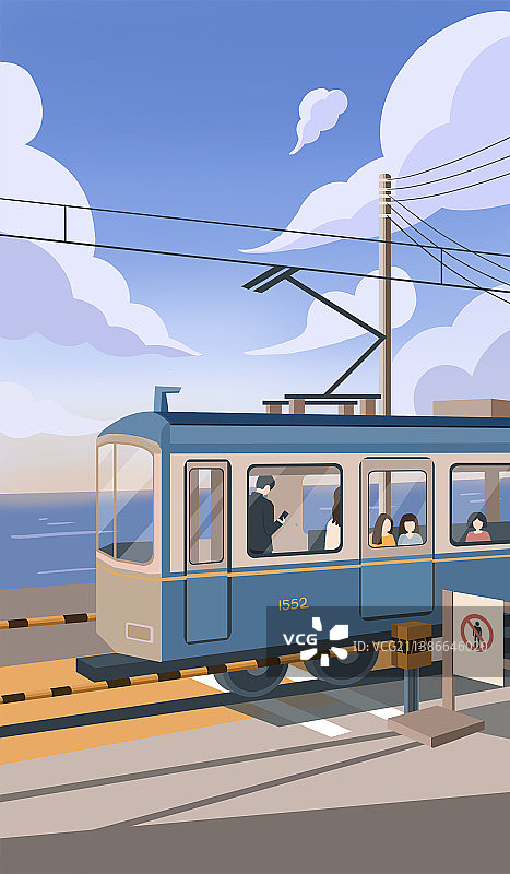 电轨车主题图片素材