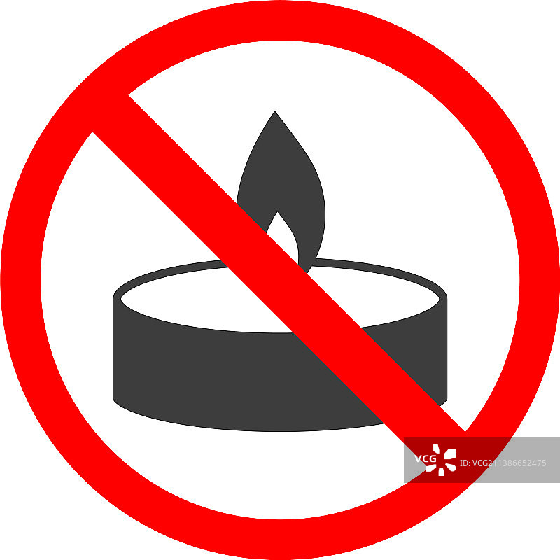 禁止在公寓内点燃蜡烛图片素材