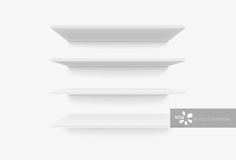 空白白色商店货架样机图片素材