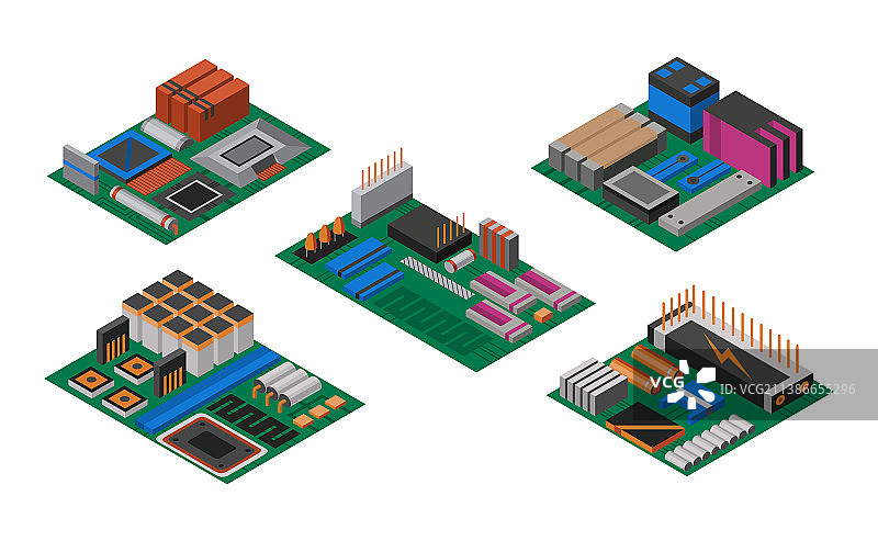 2.5D电路板合集图片素材