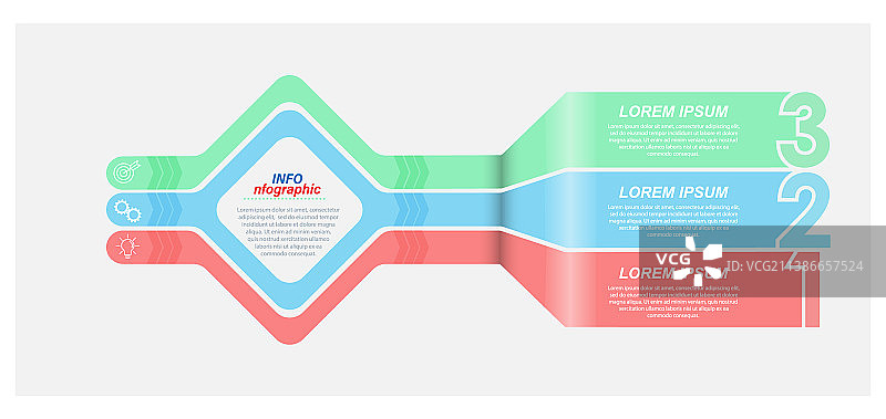 三阶段象形图信息图模板图片素材