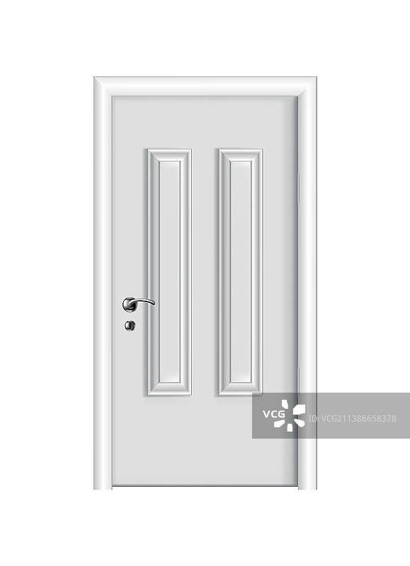 带框架的白色入口逼真门图片素材