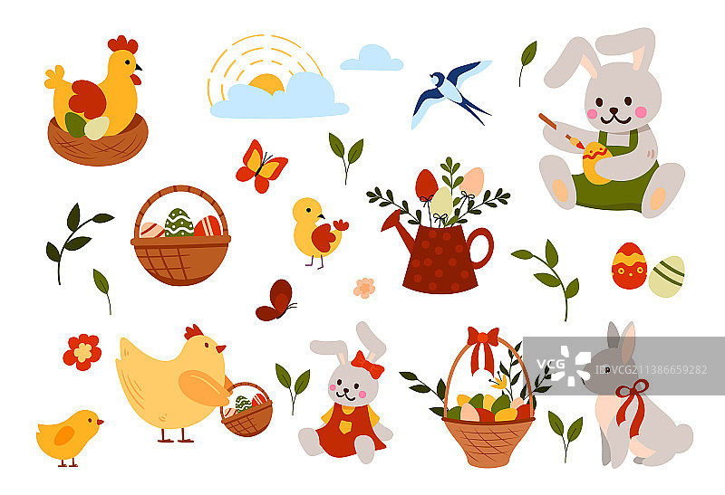 复活节春季套装图片素材