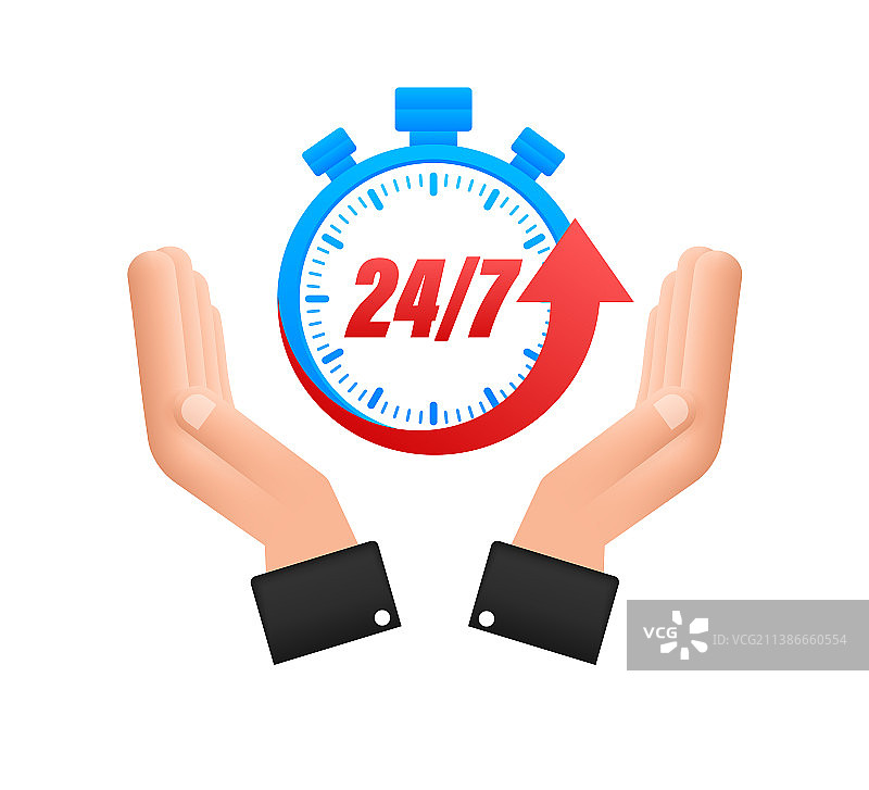 24小时服务概念，全天候开放图片素材