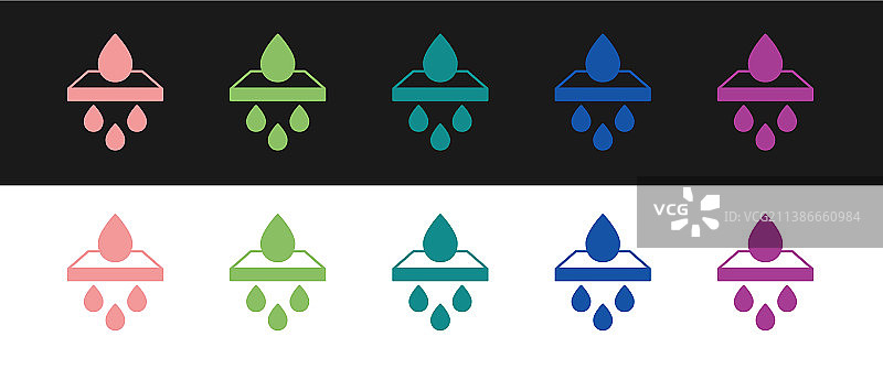 黑色背景上的滤水器滤芯图标图片素材