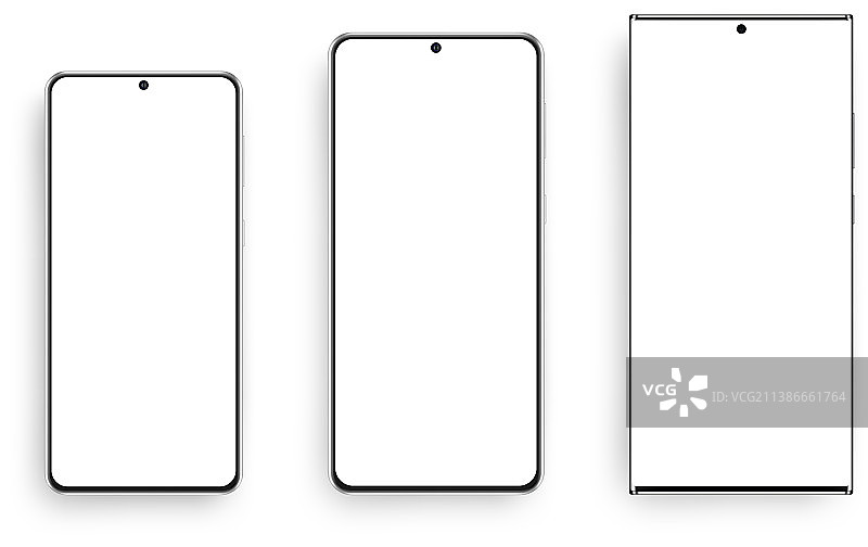 现代无框智能手机模型图片素材