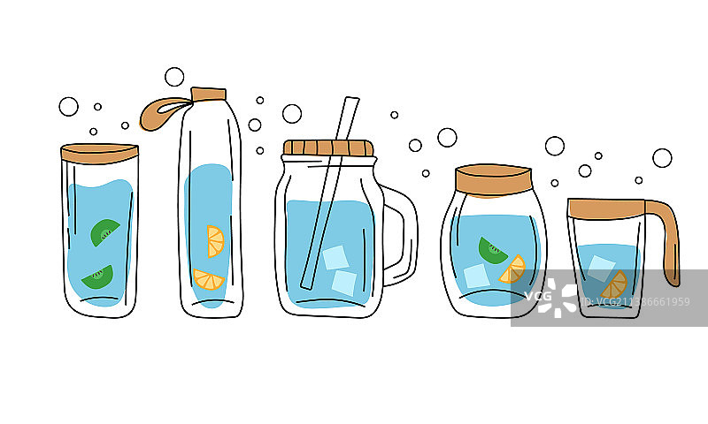 多喝水概念设计：冰镇饮用水图片素材