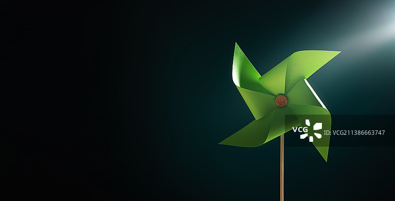 ESG与清洁能源概念：泰国风力涡轮机纸张特写图片素材